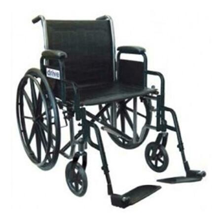 REFUAH Silver Sport 2 Wheelchair 20 Inch Silver Vein Detachable Desk Arm Swing Away Footrests RE63163